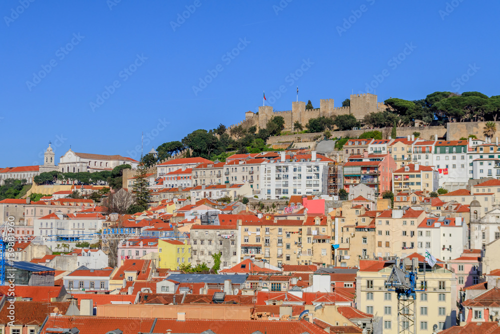 Vista da parte central da Lisboa de Santa Justa