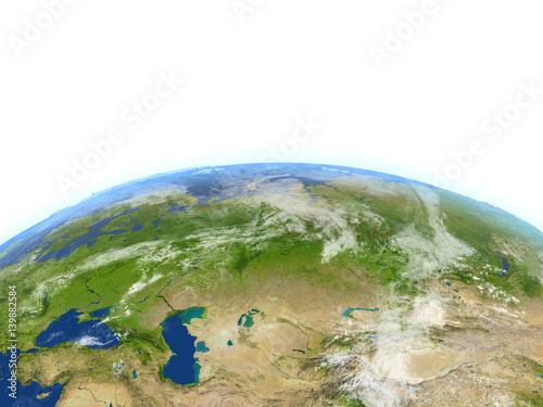 Western and central Asia on planet Earth