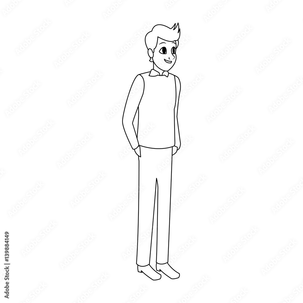 handsome young man icon image vector illustration design handsome young man icon image vector illustration design