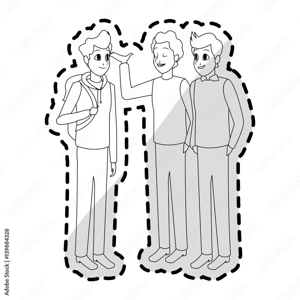 Fototapeta premium young adults having conversation icon image vector illustration design 