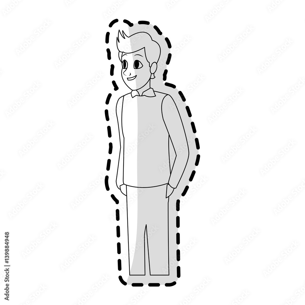 Obraz premium handsome young man icon image vector illustration design