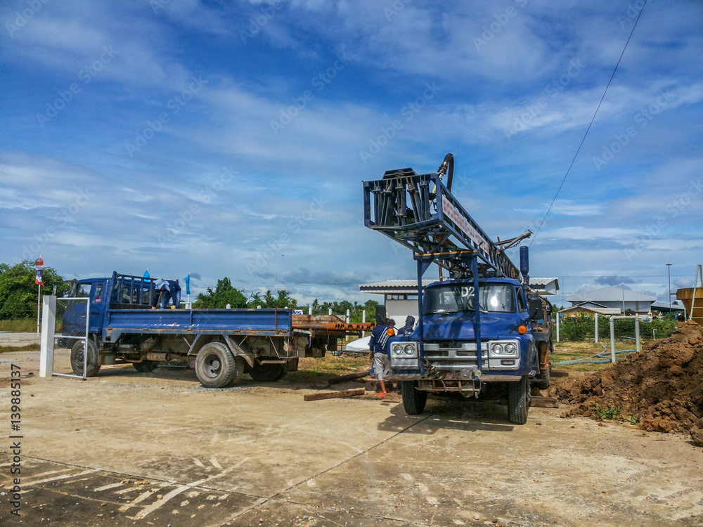 Obraz premium truck for Drill groundwater