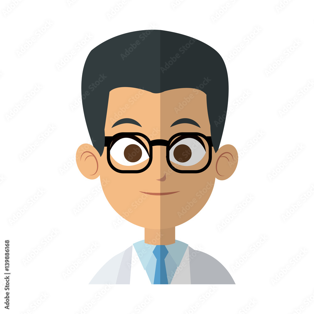 medical doctor man cartoon icon over white background. colorful design. vector illustration medical doctor man cartoon icon over white background. colorful design. vector illustration