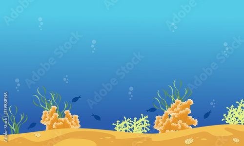Illustration vector of underwater landscape