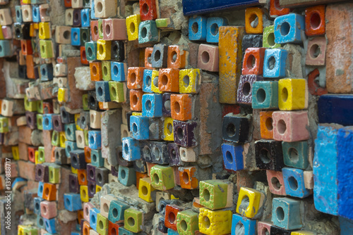Colorful of ceramic tiles o...