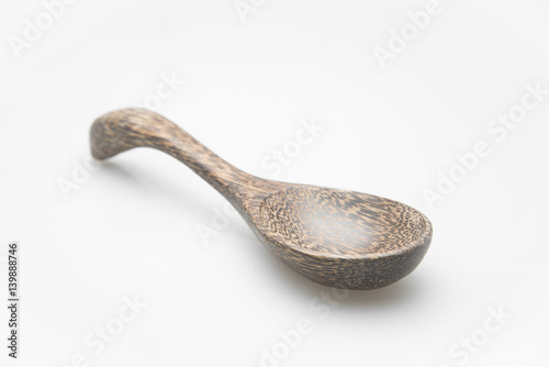 wooden spoon isolated on wh...
