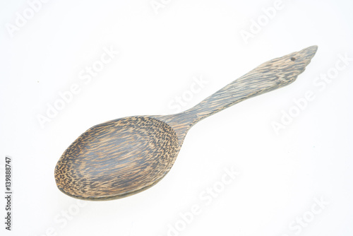 wooden spoon isolated on wh...