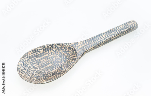 wooden spoon isolated on wh...