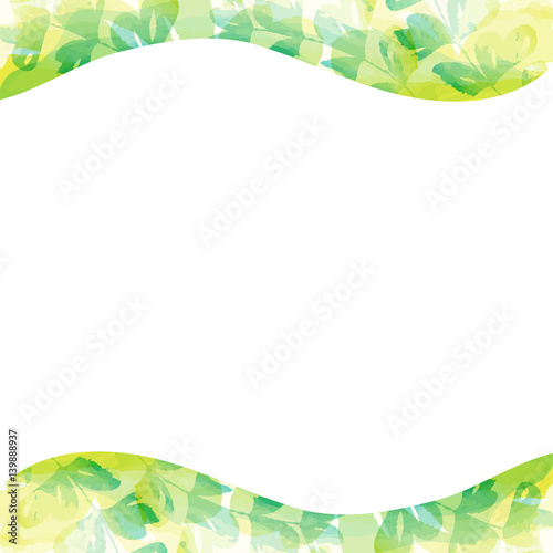 plant frame of pastel color watercolor painting texture