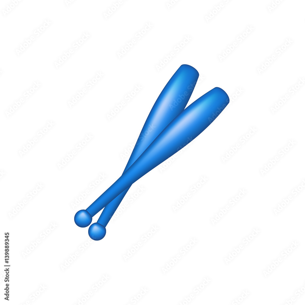 Gymnastics clubs in blue design