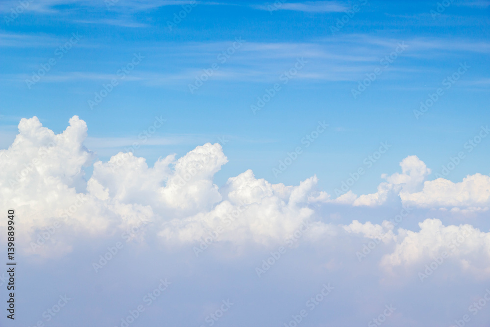 Fototapeta premium blue sky and white cloud