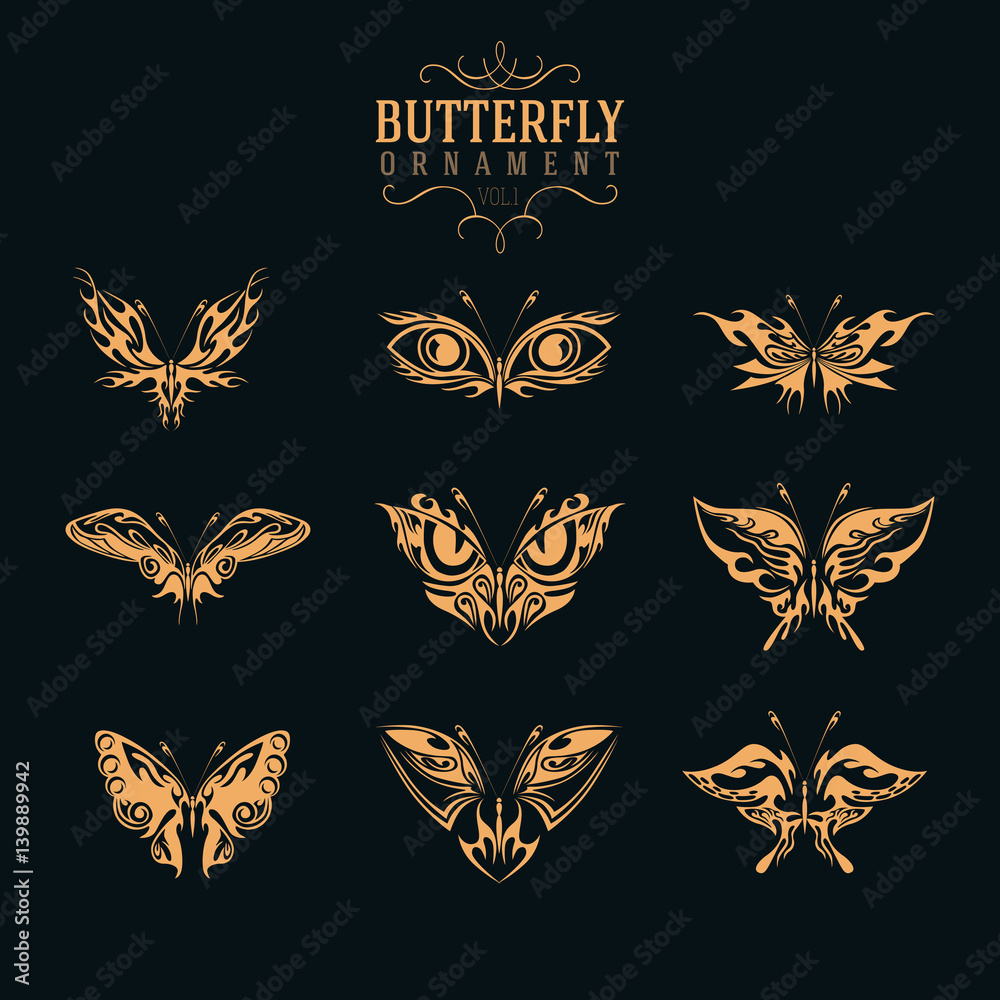 butterfly ornament set butterfly ornament set