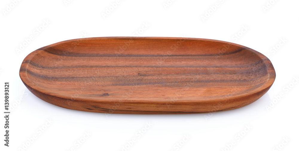 wood plate on white background wood plate on white background