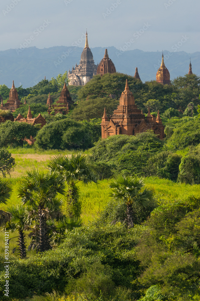 Ancient and ruin pagodas in Bagan, Mandalay, Myanmar