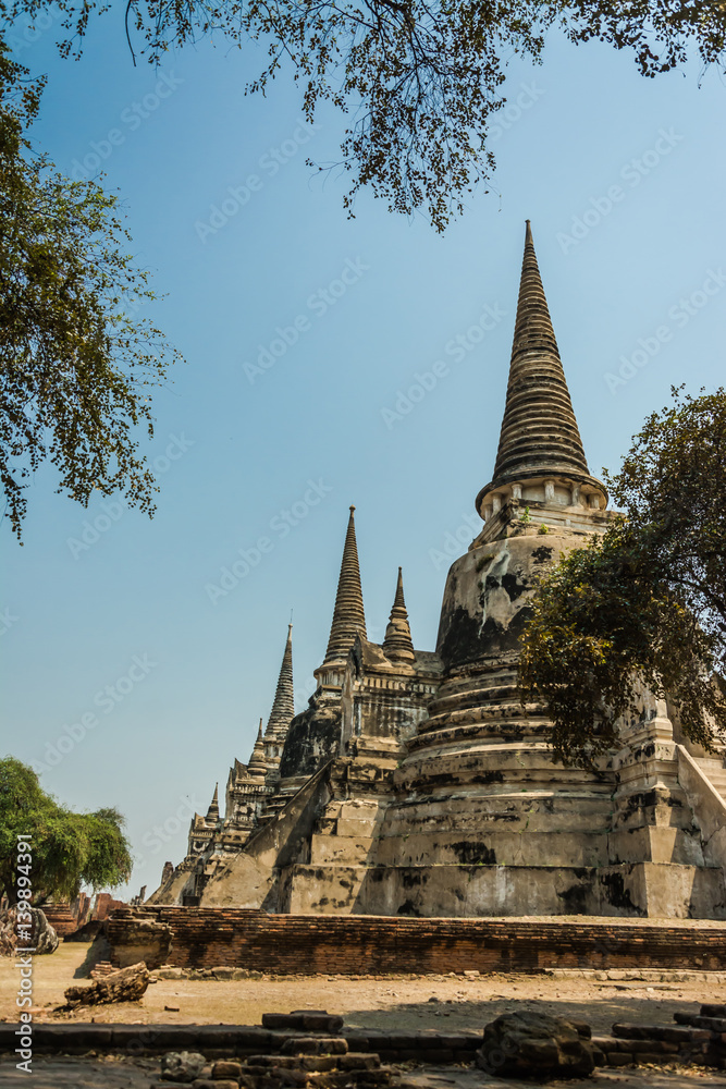 Fototapeta premium AYUTTHAYA, THAILAND Ruins and Antiques at the Ayutthaya Historical Park