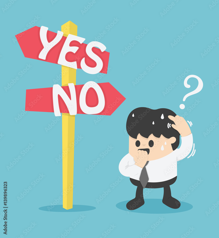 two road signs yes or no choice two road signs yes or no choice