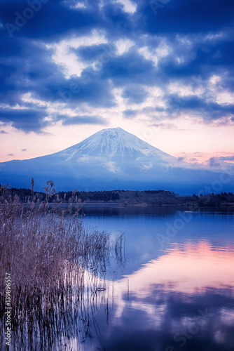 富士山と湖