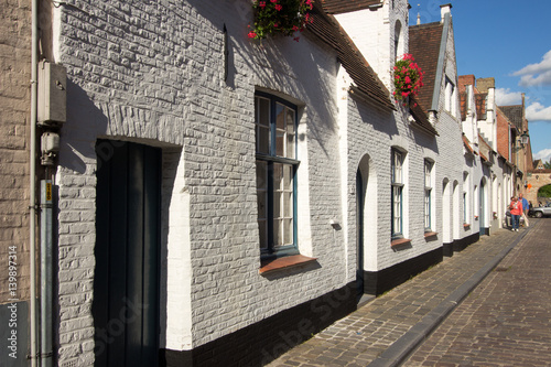 fabbricati di bruges città del belgio photo