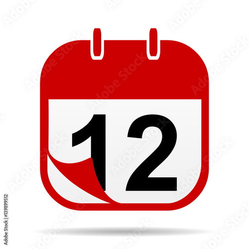 12 on Calendar icon