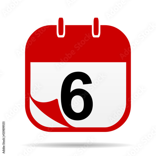 6 on Calendar icon