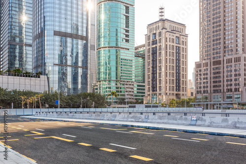 urban traffic with cityscape in modern city of China.