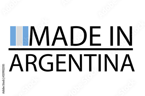 Made in argentina logo, vector