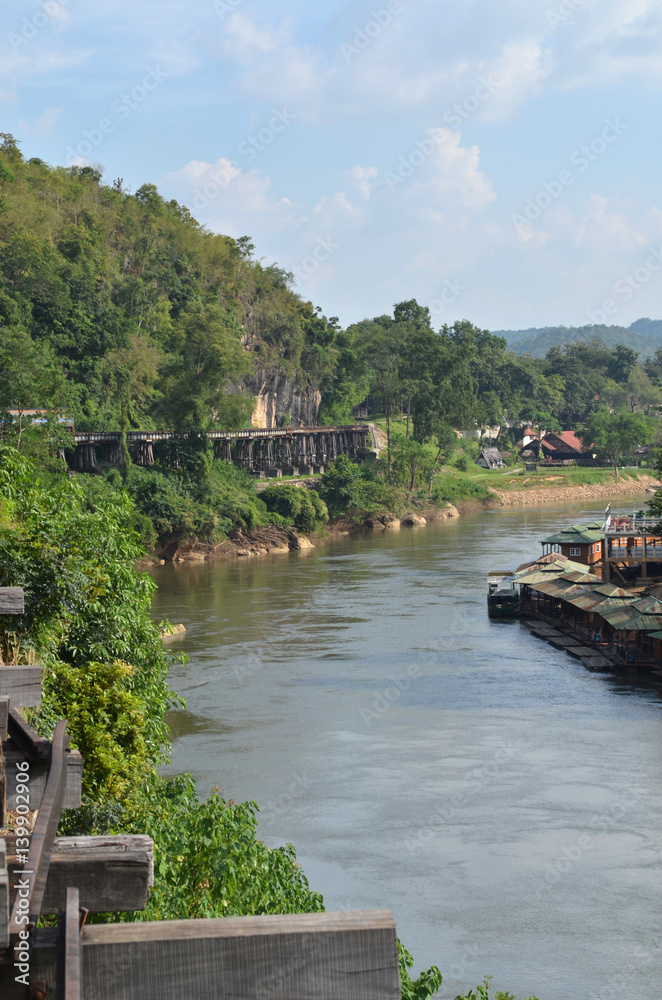 Kwa river in Kanchanaburi, Thailand