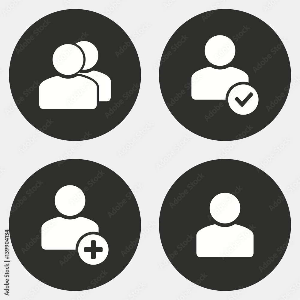 Account icon set. Account icon set.