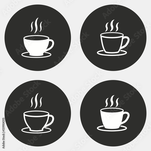 Coffee cup icon set.