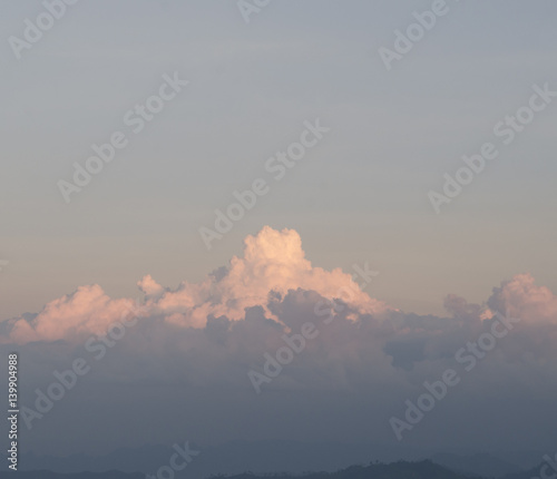 Cloud blue sky on the horiz...