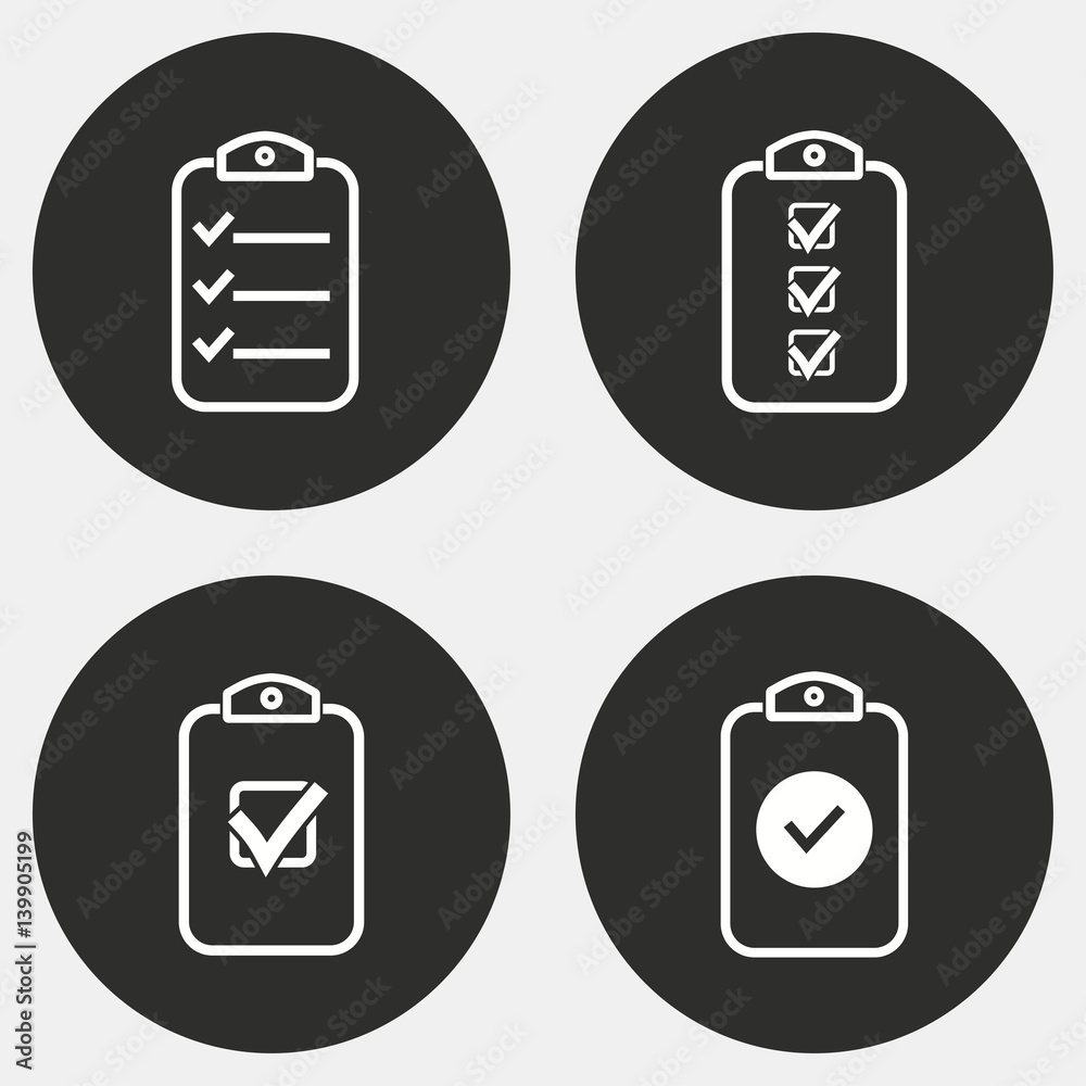 Clipboard icon set.