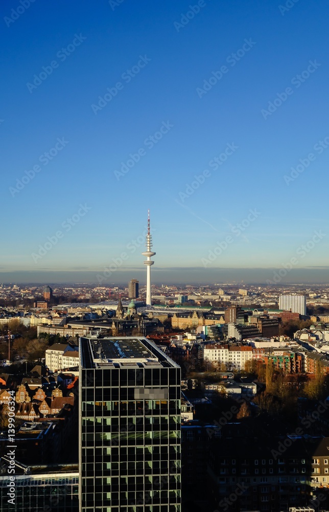Blick zum Hamburger Fernsehturm 