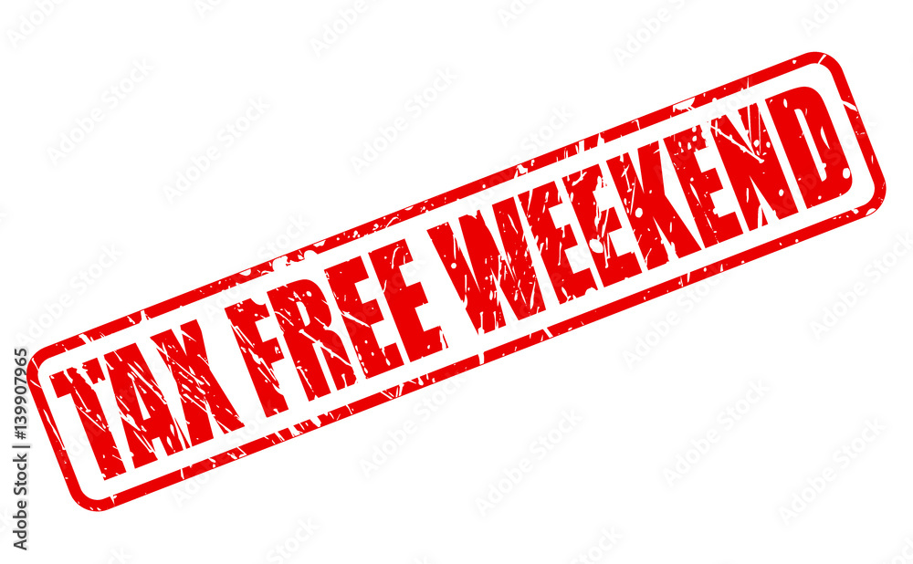 TAX FREE WEEKEND red stamp text Stock Vector Adobe Stock