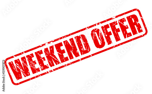WEEKEND OFFER red stamp text