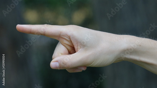 Male Finger Pointing © dtiberio
