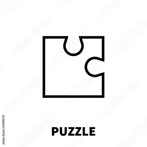 Obraz na płótnie Puzzle icon or logo in modern line style.