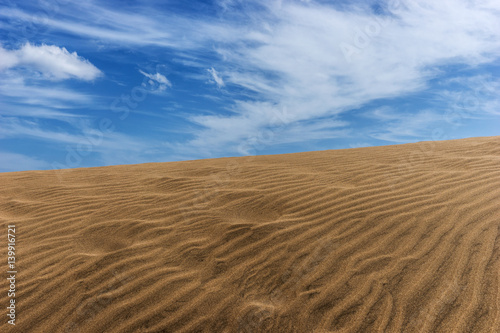 Desert dunes sand in Maspalomas Gran Canaria © kelifamily