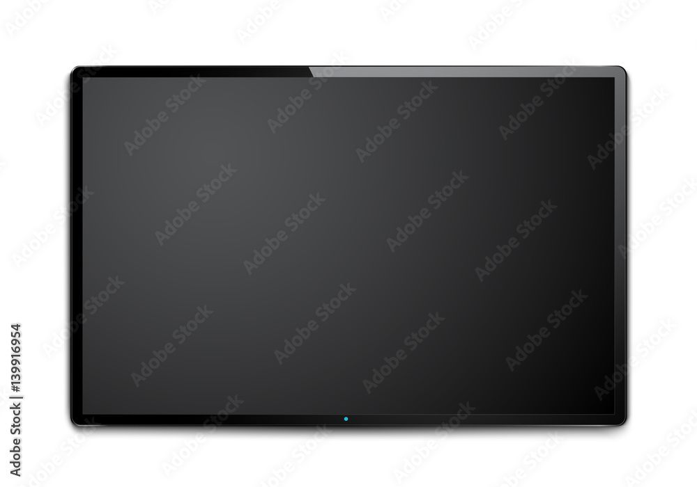TV, modern blank screen lcd, led, on isolate background, stylish vector illustration EPS10