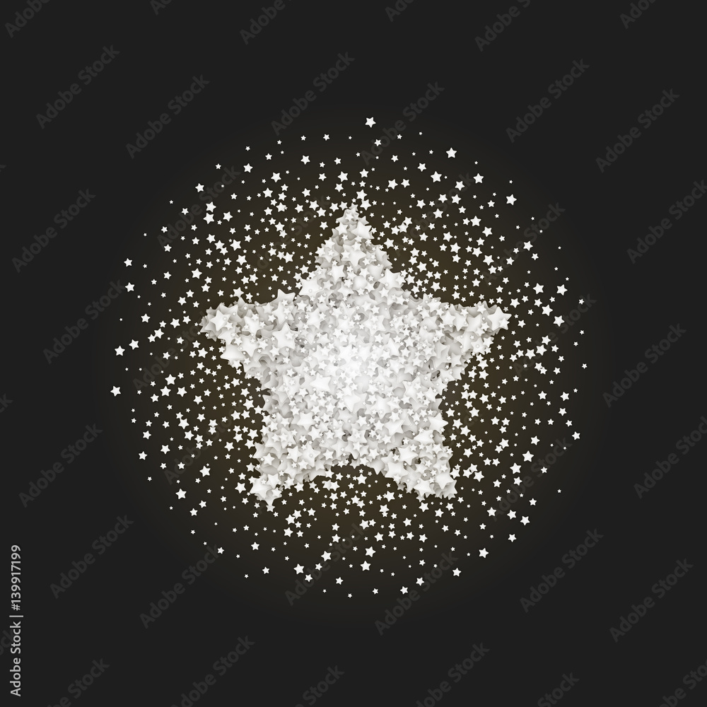 Vintage Star Vector Banner On Black Background Retro Glitter Star White Template Star For Banner Vip Card Star Dust Stardust Spark The Explosion On Background Vector Illustration 3d Stock Vector Adobe