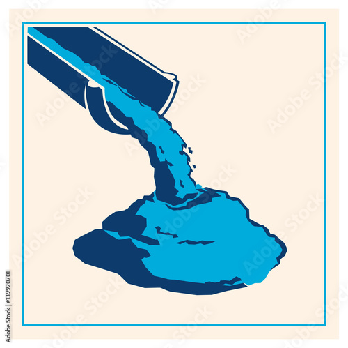 Vector pouring concrete icon