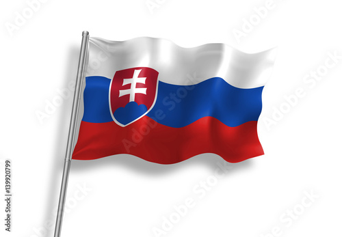 Drapeau de Slovaquie en qualité vectorielle 