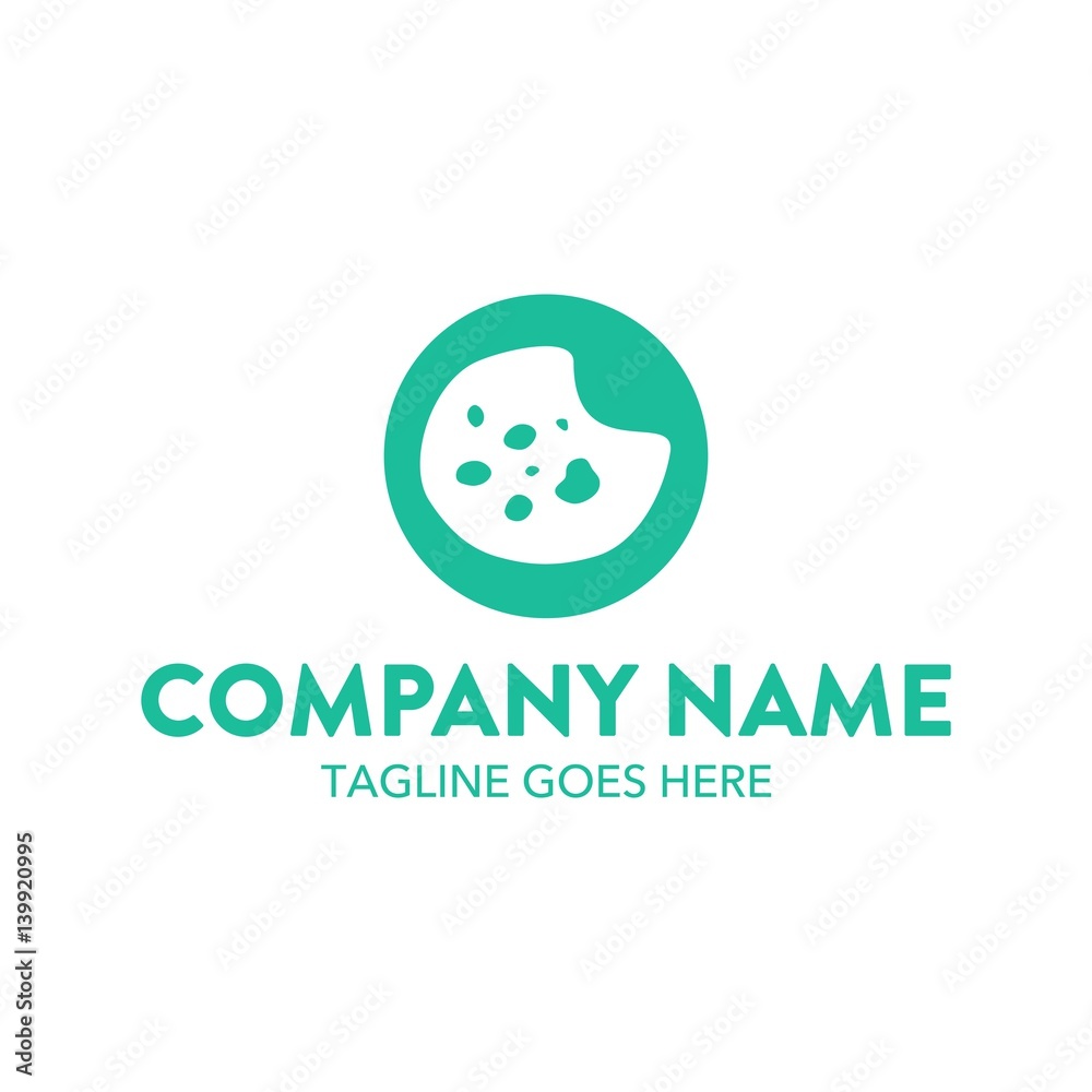 Fototapeta premium Cake And Cookies Unique Logo Template