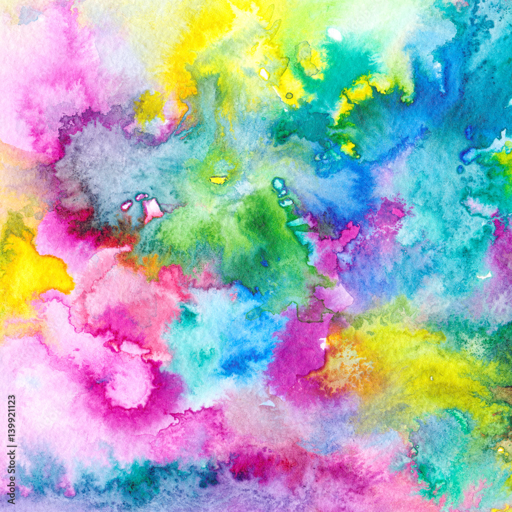 Abstract watercolor background. Multicolor background. Stock Illustration Adobe Stock