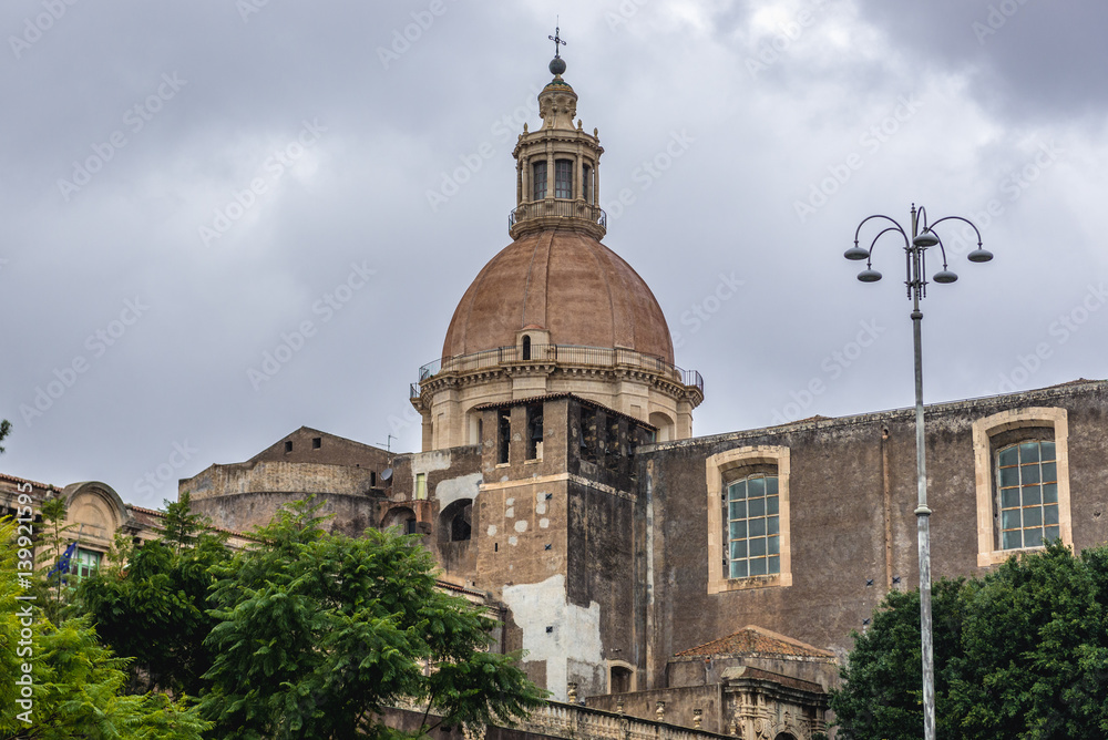 Church and Monastery of Saint Nicholas Arena in Catania, Sicily, Italy