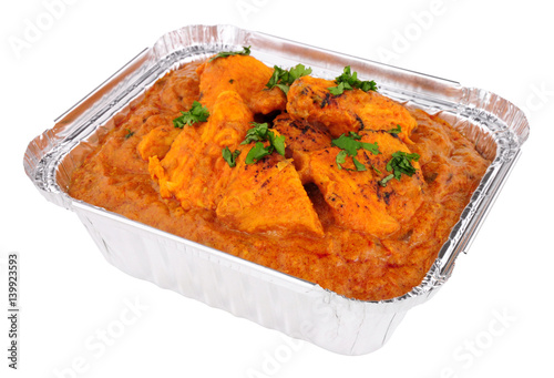 Chicken Tikka Masala Curry In A Foil Take Away Tray