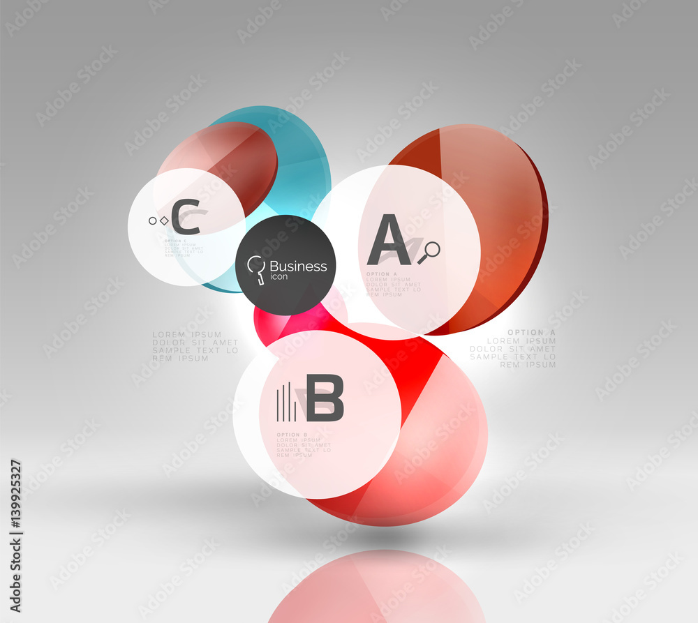 Glass circles banner Glass circles banner
