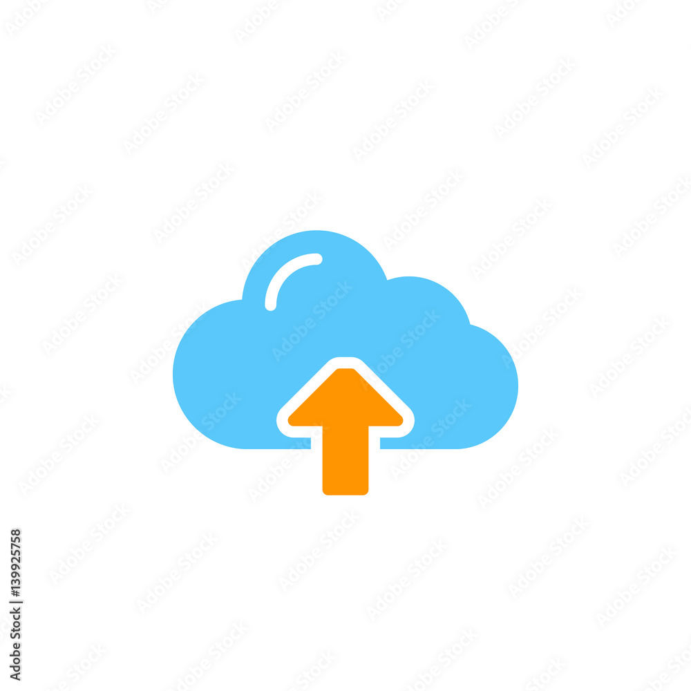 Cloud upload icon vector, filled flat sign, solid colorful pictogram isolated on white. Symbol, logo illustration. Pixel perfect Cloud upload icon vector, filled flat sign, solid colorful pictogram isolated on white. Symbol, logo illustration. Pixel perfect