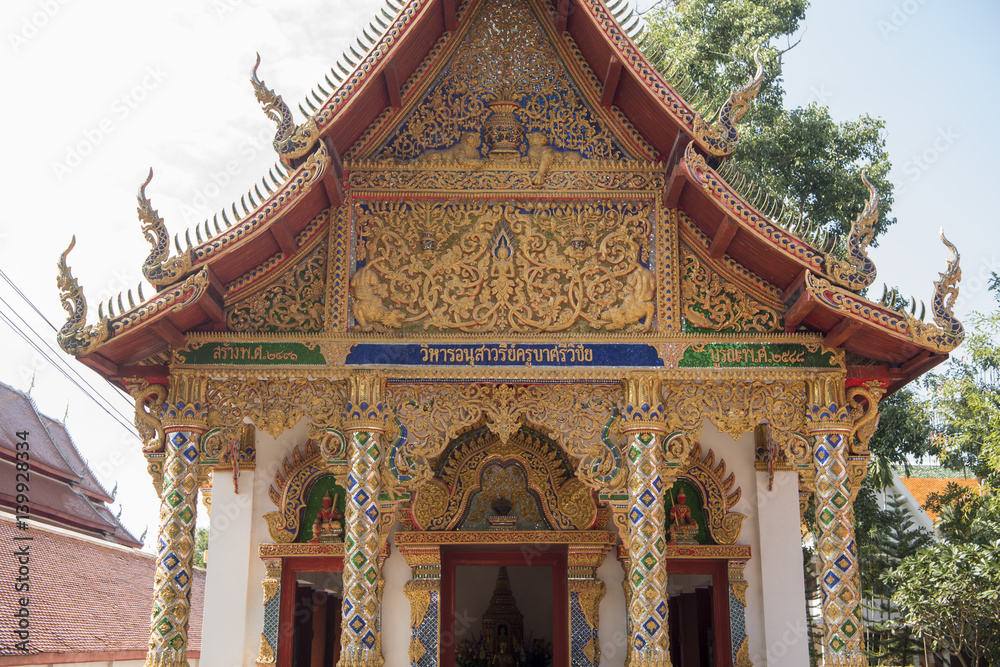 Naklejka premium THAILAND PHAYAO WAT SI KHOM KHAN TEMPLE