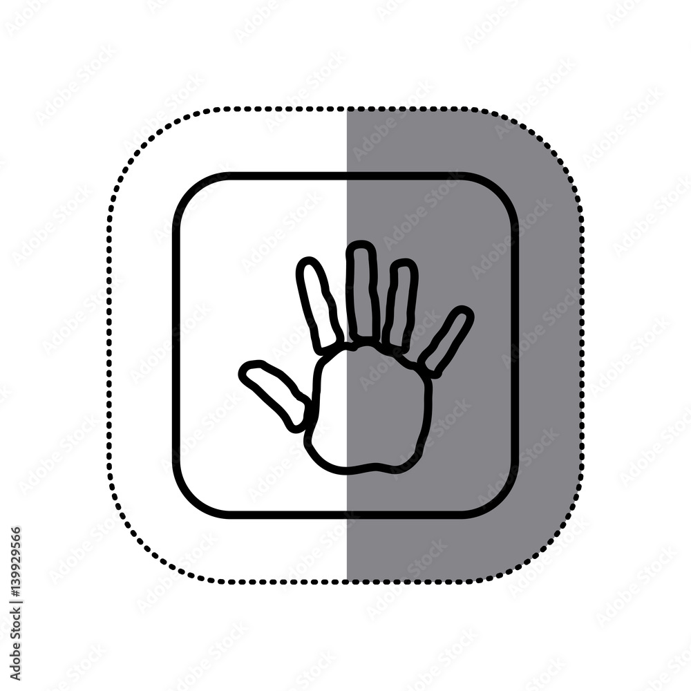Fototapeta premium figure symbol hand icon, vector illustraction design image