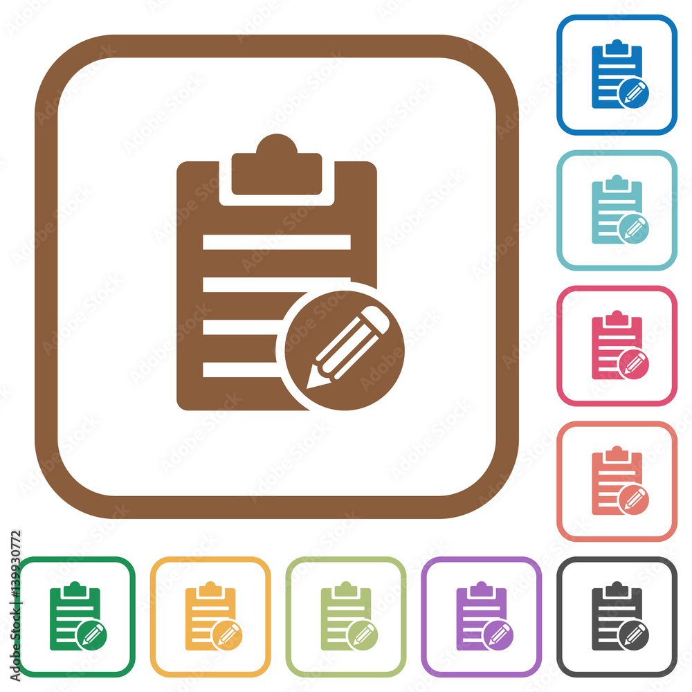 Edit note simple icons